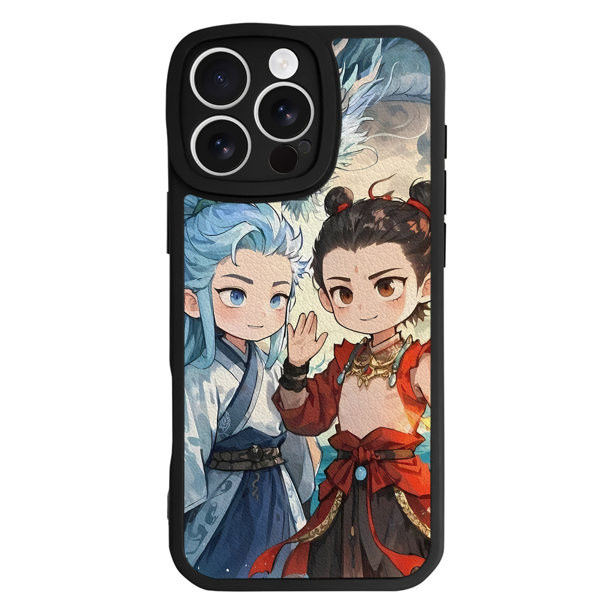 （画像用） Ne Zha 2 ナタ 魔童の大暴れ 【iPhone 16シリーズ対応】シリコンスマホケース（レザー調） 材質：シリコン